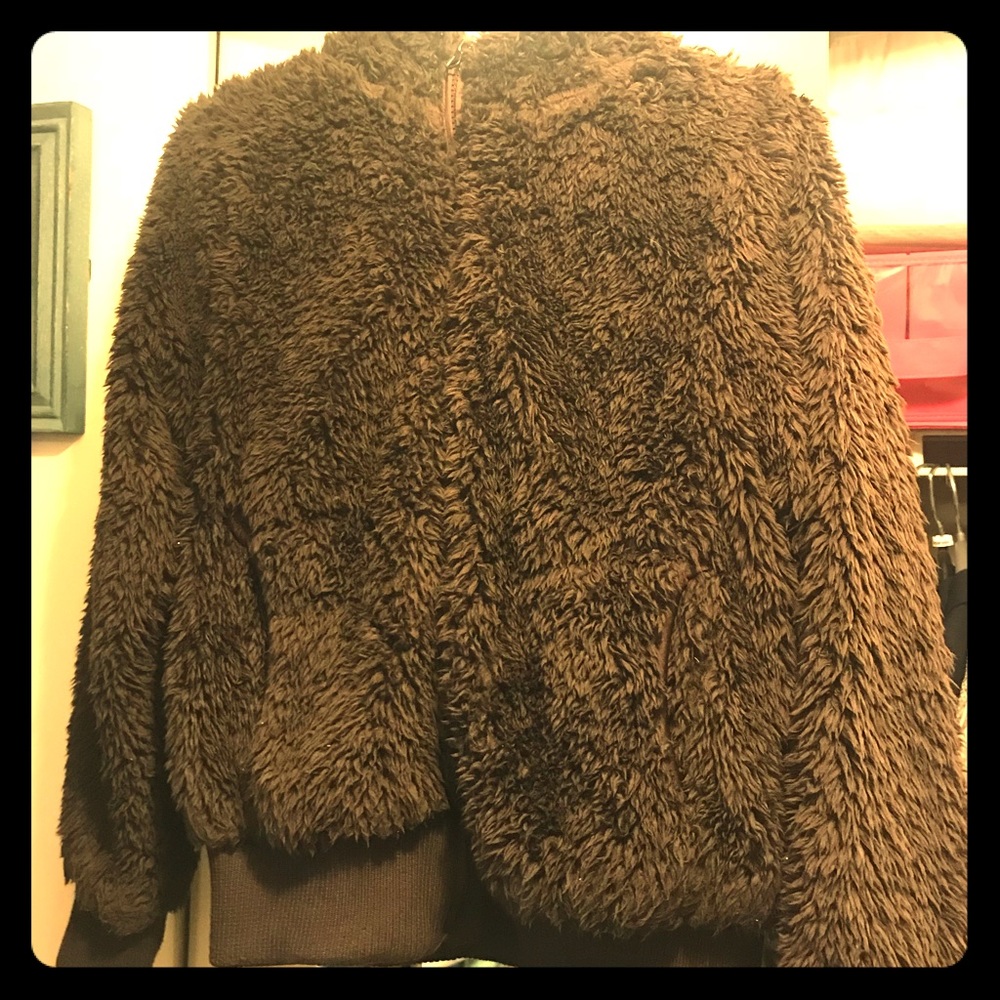 Brown fur jacket